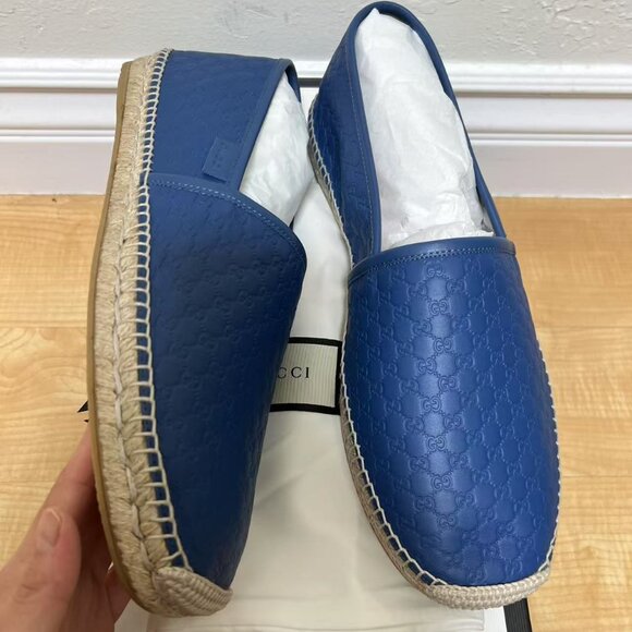 GUCCI Microguccissima Pattern Leather Espadrilles - Picture 3 of 8